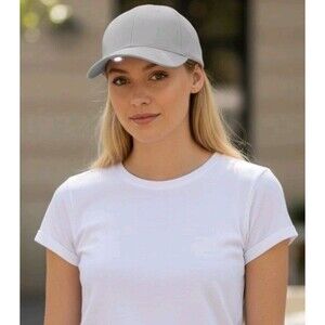 NEW Night Scope LED Light Women's Ponytail Hat Cap GRAY Rechargeable Adjustable